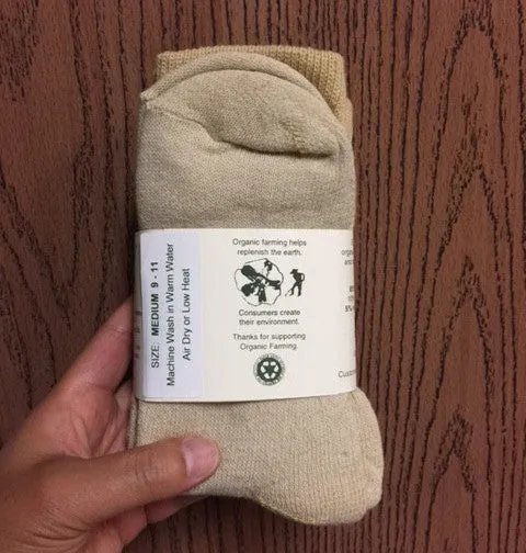 G300 Organic Threads Regular Crew 3pack Organic Socks Green