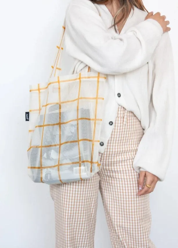 Gold Grid Bio-Knit Market Tote