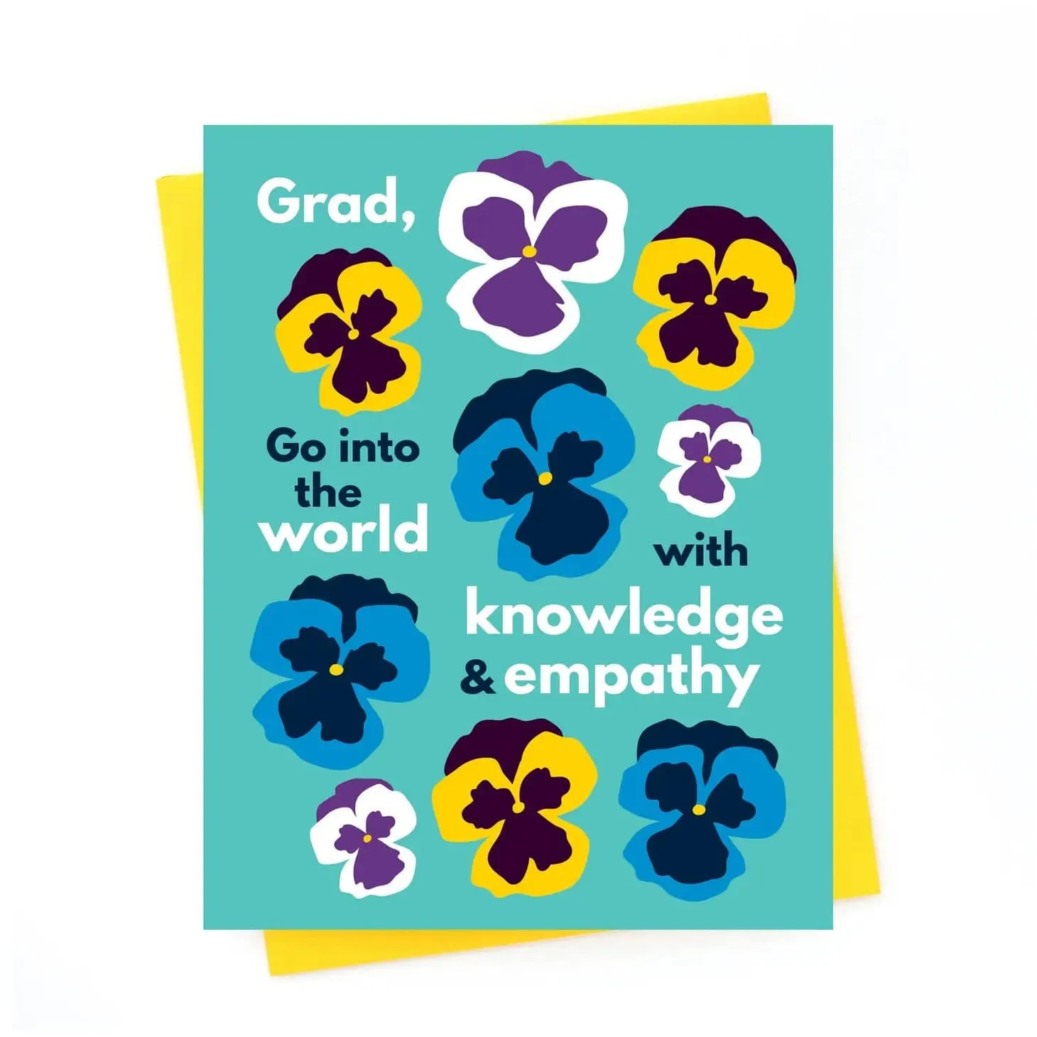 Grad Pansies Card