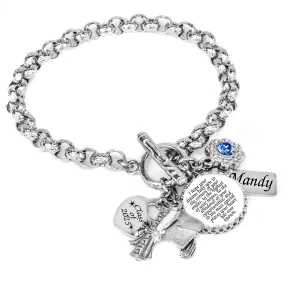 Graduation 2025 Charm Bracelet Textured Chain