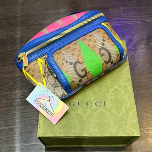 Gucci Rhombus Large Printed Colorful Belt Bag