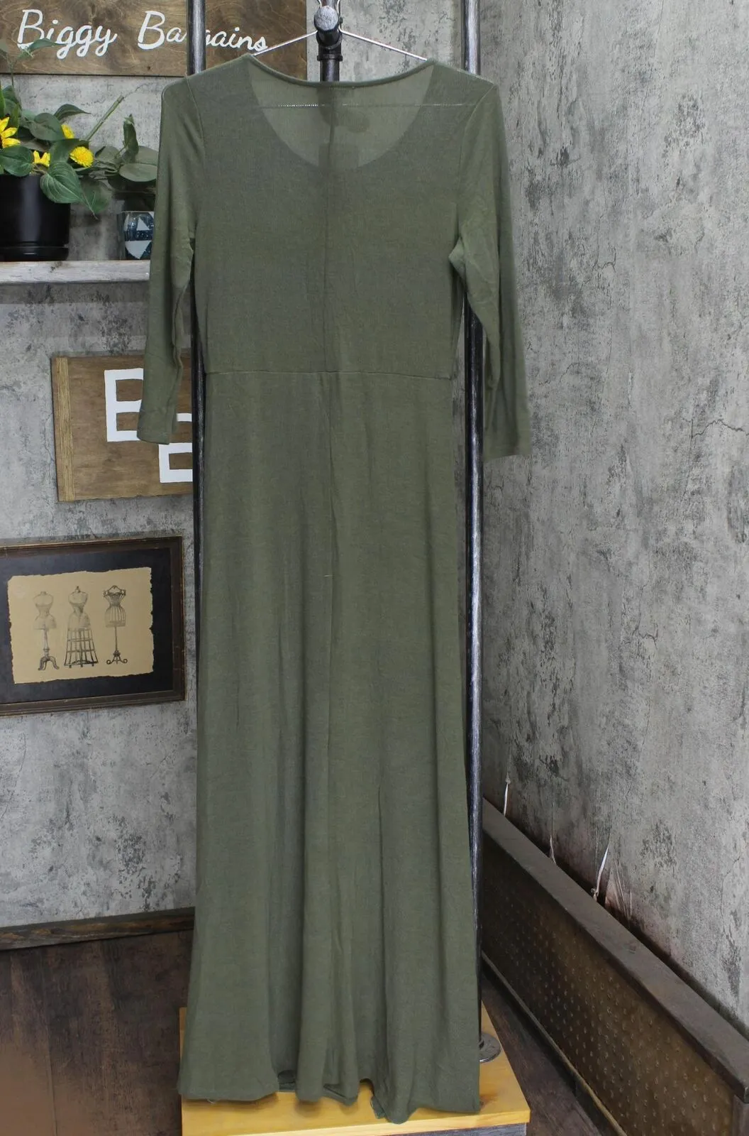 Hayden Womens Knit Maxi Lightweight 3/4 Sleeve Dress H3102