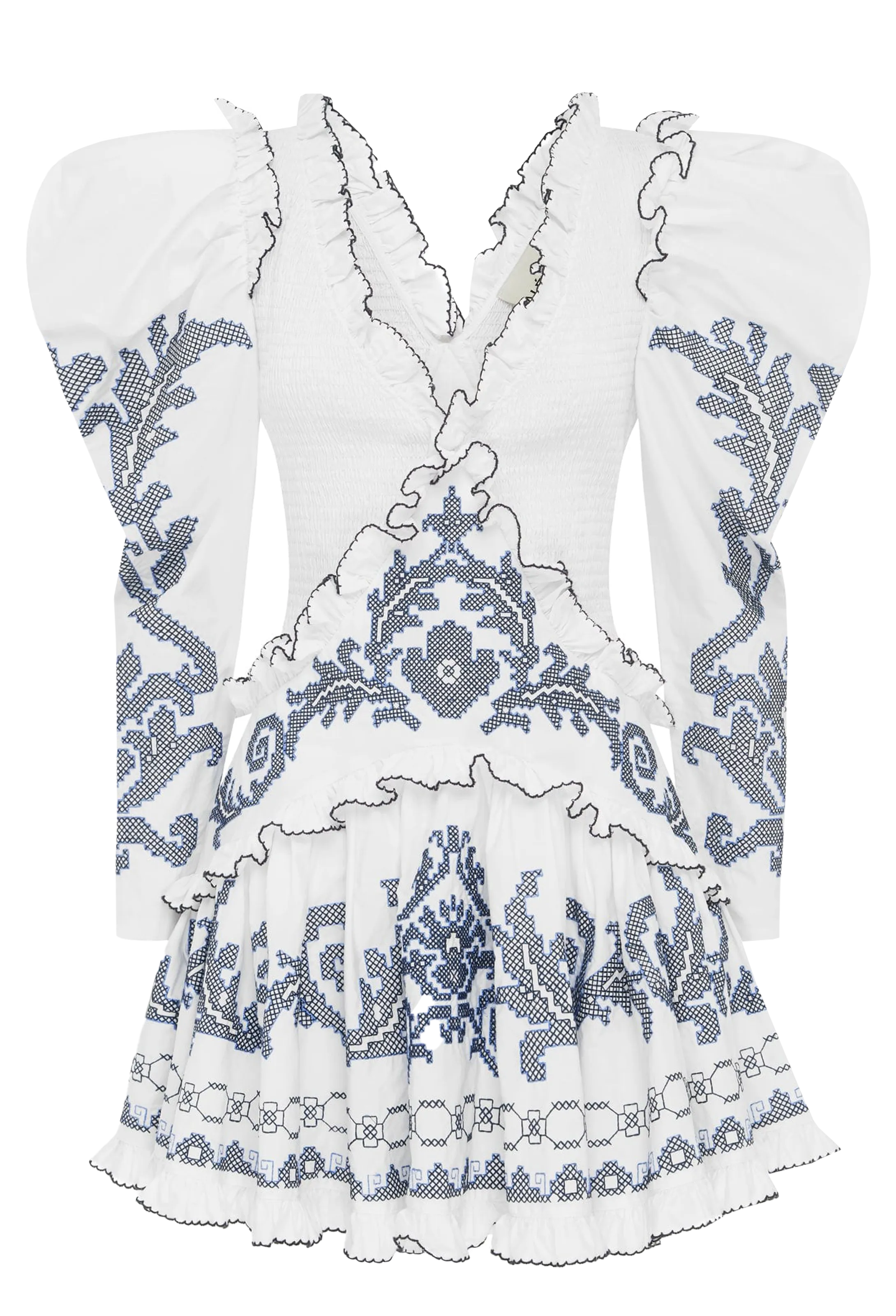 Hazel Embroidered Mini Dress