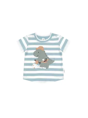 Huxbaby Construction Dino Stripe T-Shirt