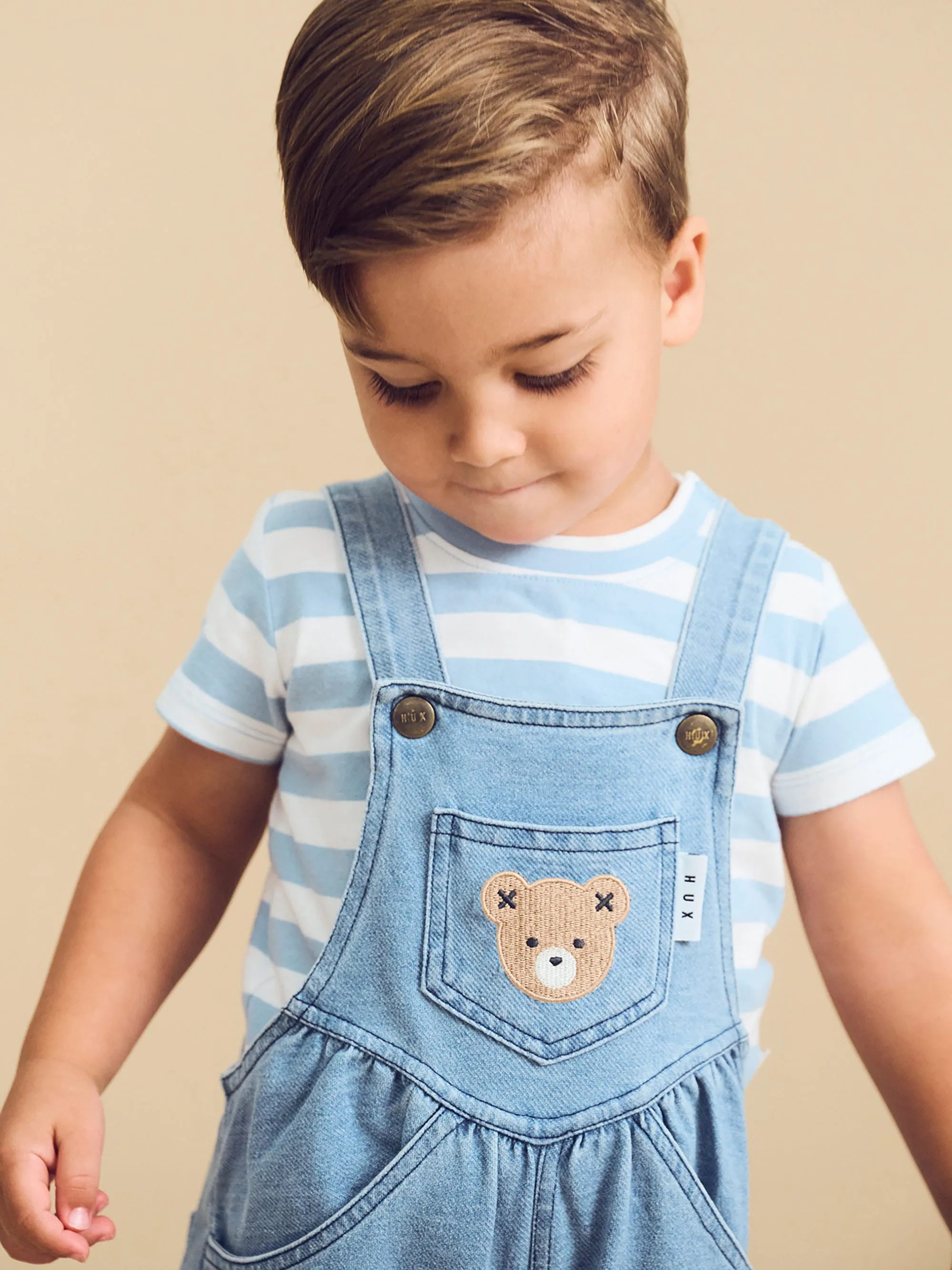 Huxbaby Construction Dino Stripe T-Shirt