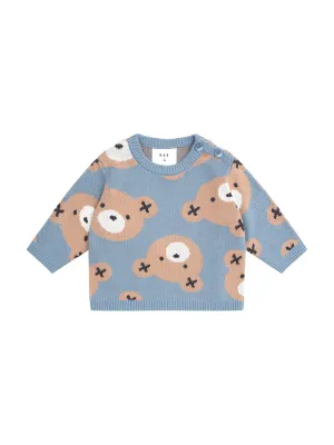 Huxbaby Huxbear Knit Jumper Cornflower