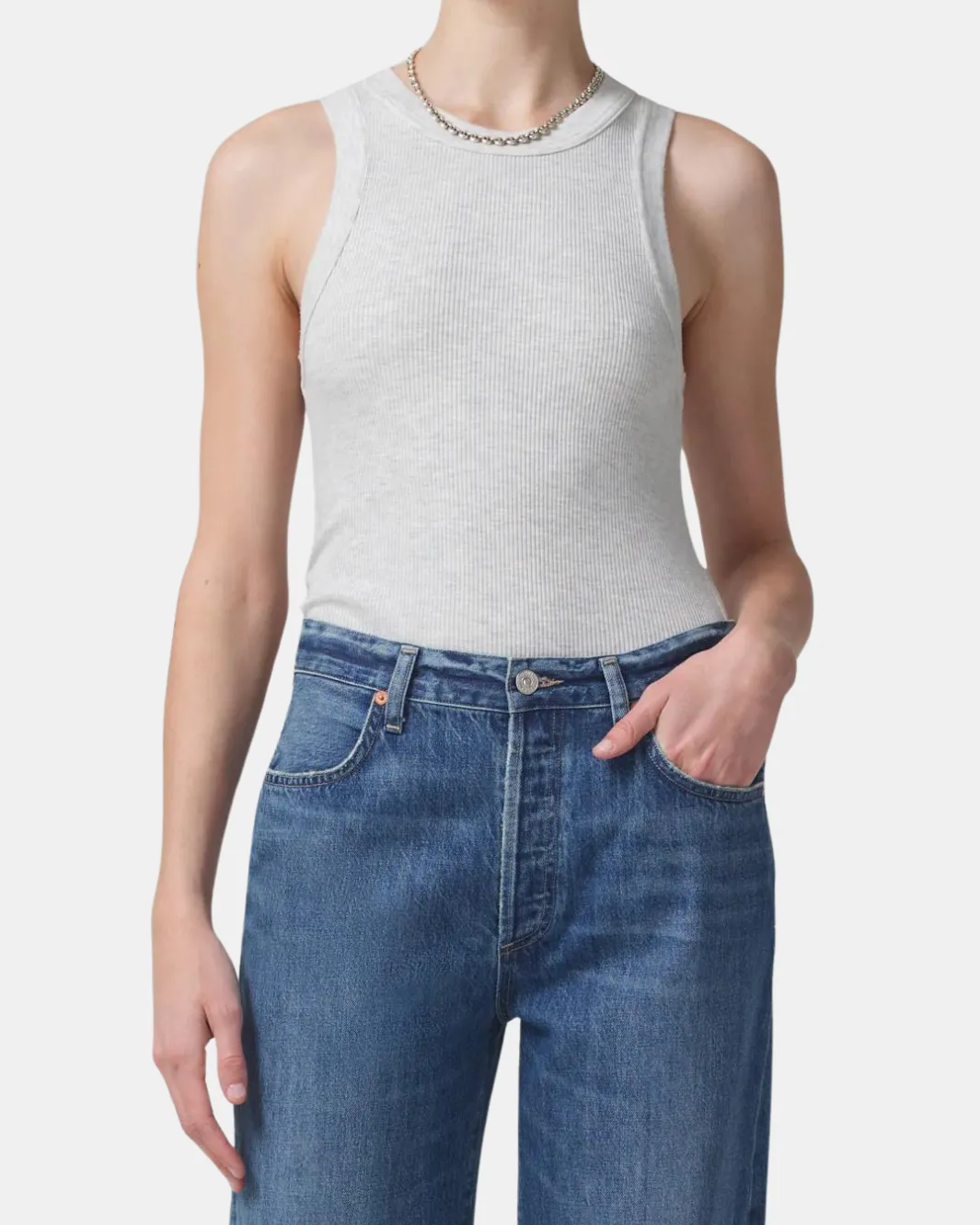 ISABEL TANK IN HEATHER GREY