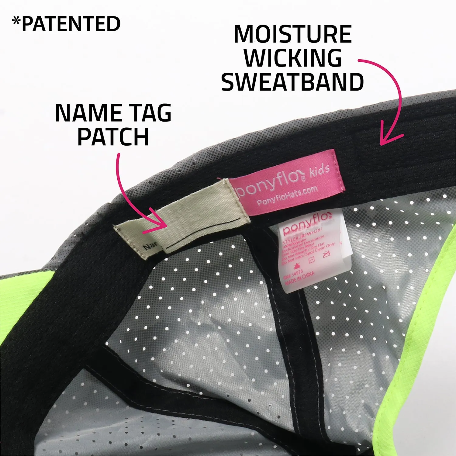 Kids Carolyn Fully Reflective Ponyflo® Active Cap