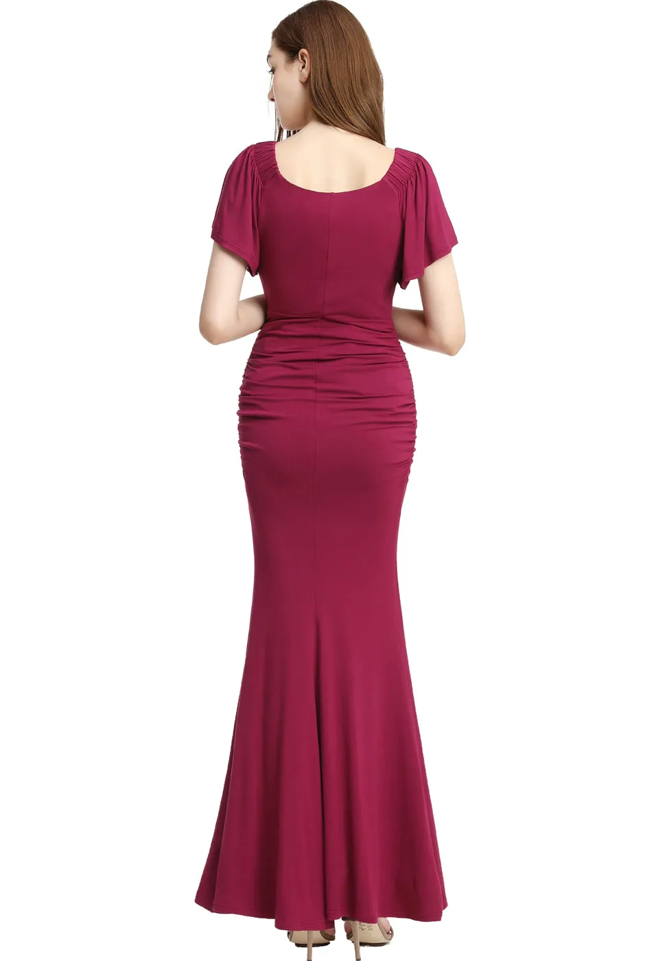 Kimi   Kai Maternity "Abigail" Off Shoulder Maxi Dress