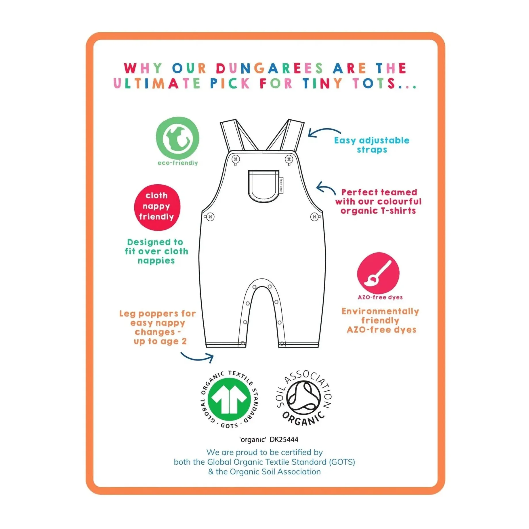 Kitten Print Dungarees