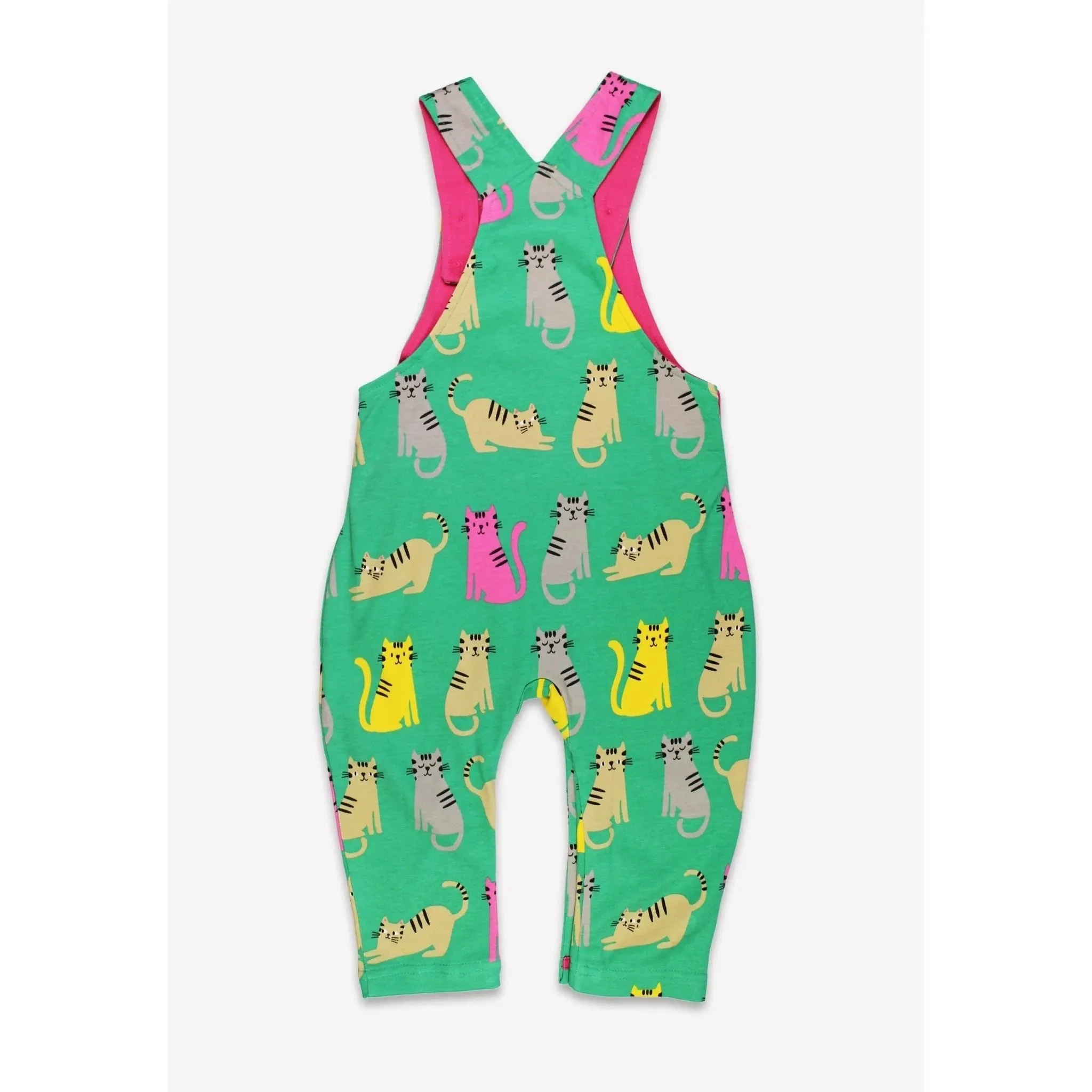 Kitten Print Dungarees