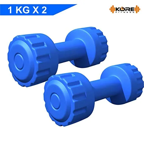 Kore PVC DM 161 Dumbbell Set, Blue, 4 kg x 2 Combo