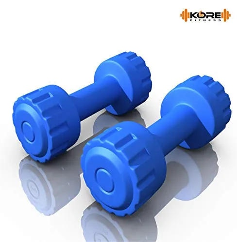 Kore PVC DM 161 Dumbbell Set, Blue, 4 kg x 2 Combo