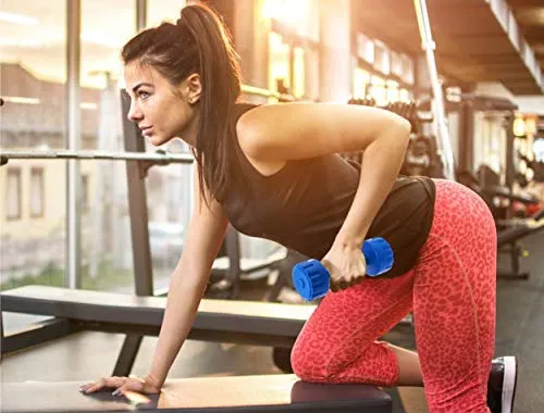 Kore PVC DM 161 Dumbbell Set, Blue, 4 kg x 2 Combo