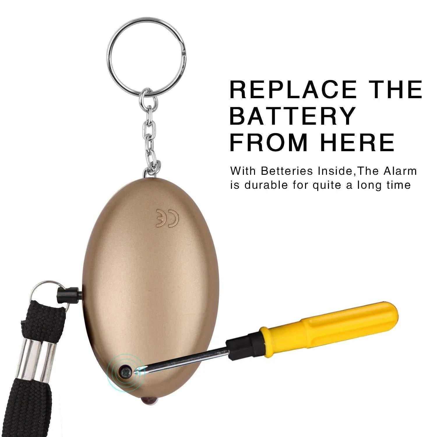 KOSIN Safe Sound Personal Alarm, 5 Pack 140DB Personal Security Alarm Keychain with LED Lights, Emergency Safety Alarm for Women, Men, Children, Elderly
