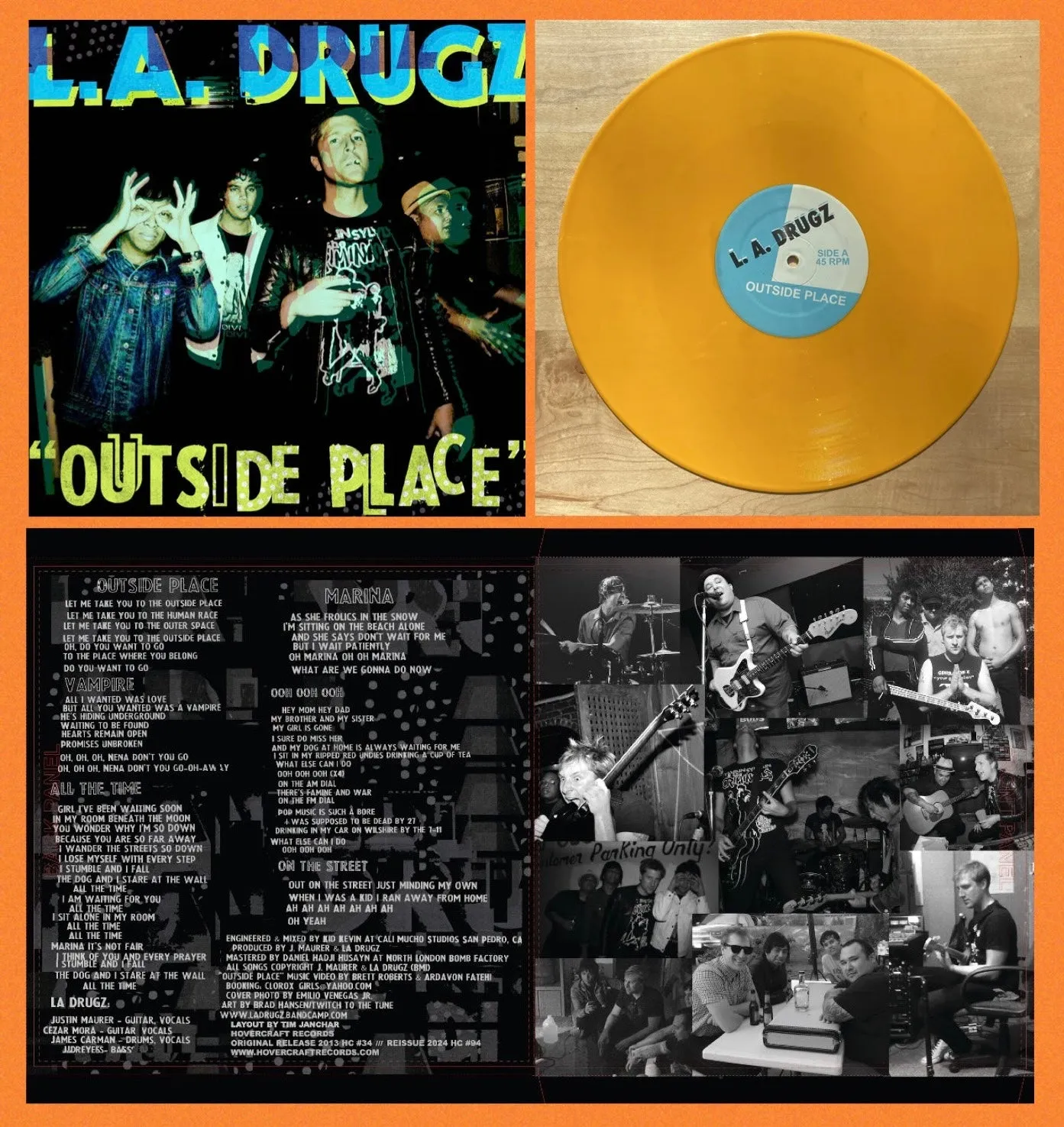 L.A. Drugz ‎– Outside Place [GREEN NOISE EXCLUSIVE! GOLD VINYL] - New LP
