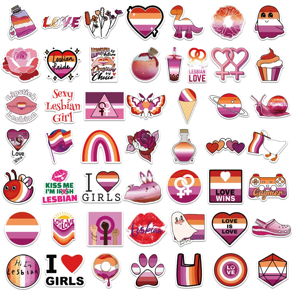 Lesbian-Themed Decal Stickers