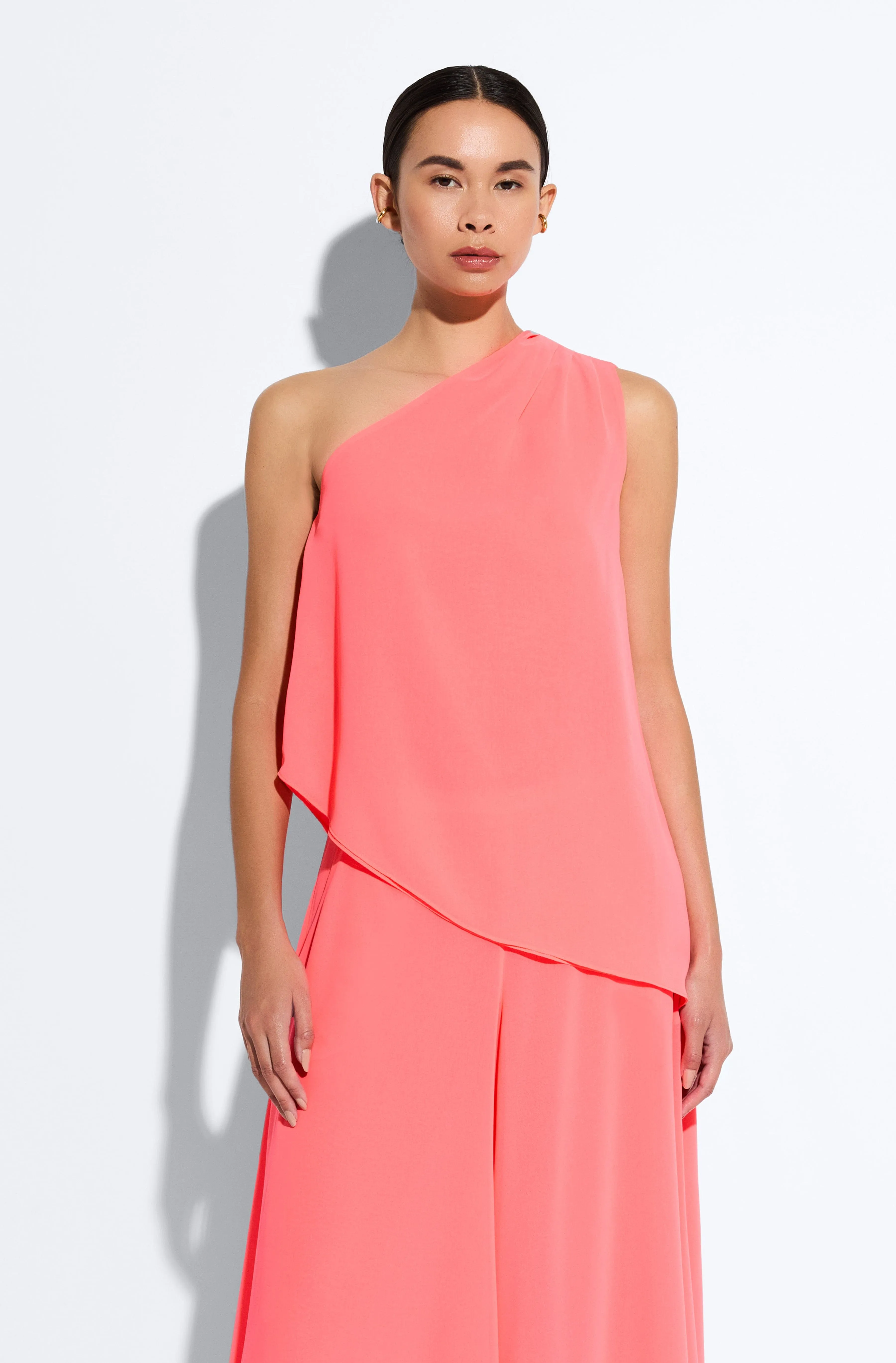Lightweight Georgette One Shoulder Top