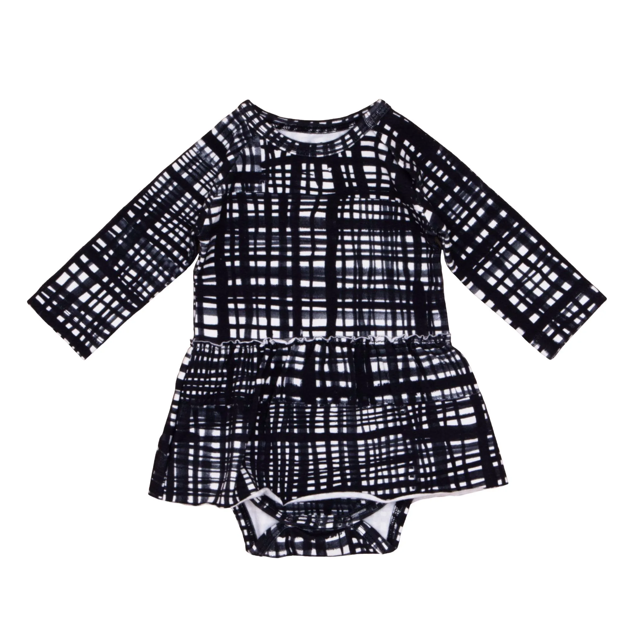 Longsleeve Body with Skirt // black net  // 0-3m