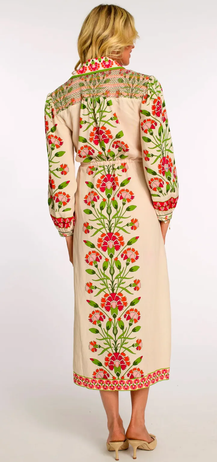 Lucia Dress India Flower Ivory