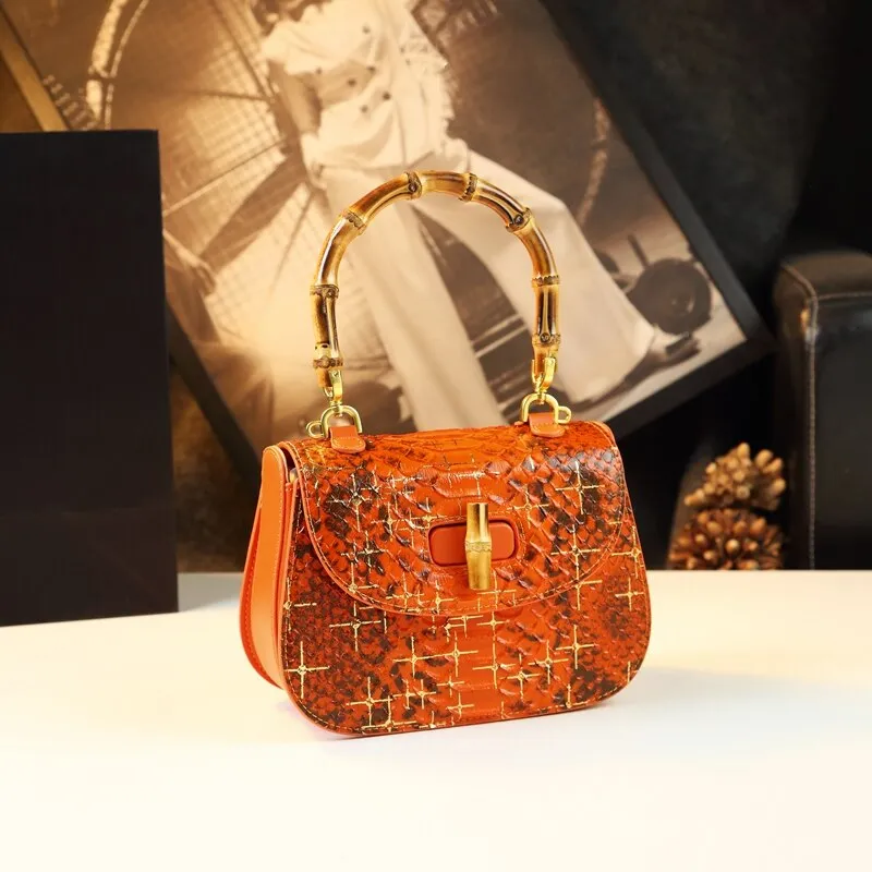 Luxury Bamboo Joint Saddle Bag