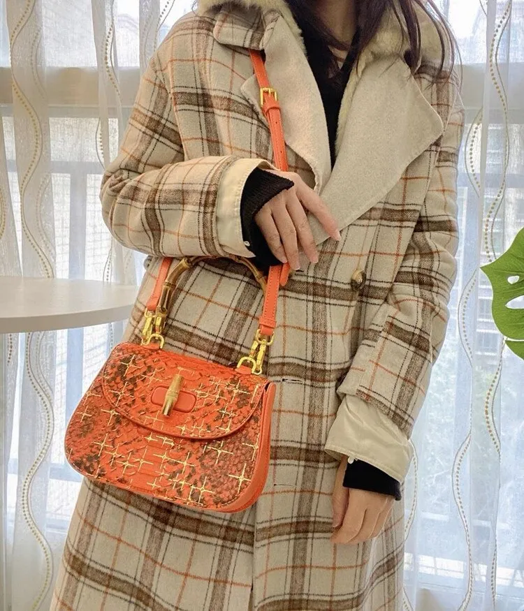 Luxury Bamboo Joint Saddle Bag