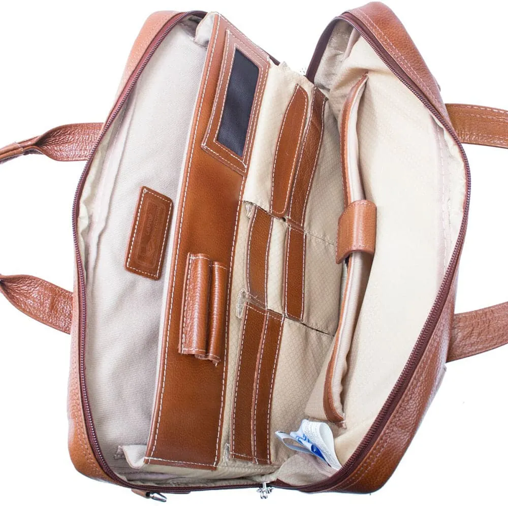 McKlein Bronzeville 15.4" Leather Medium Laptop Briefcase