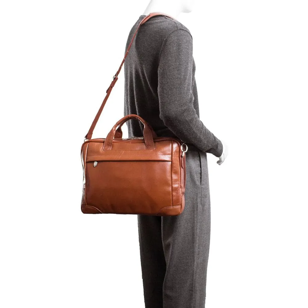 McKlein Bronzeville 15.4" Leather Medium Laptop Briefcase