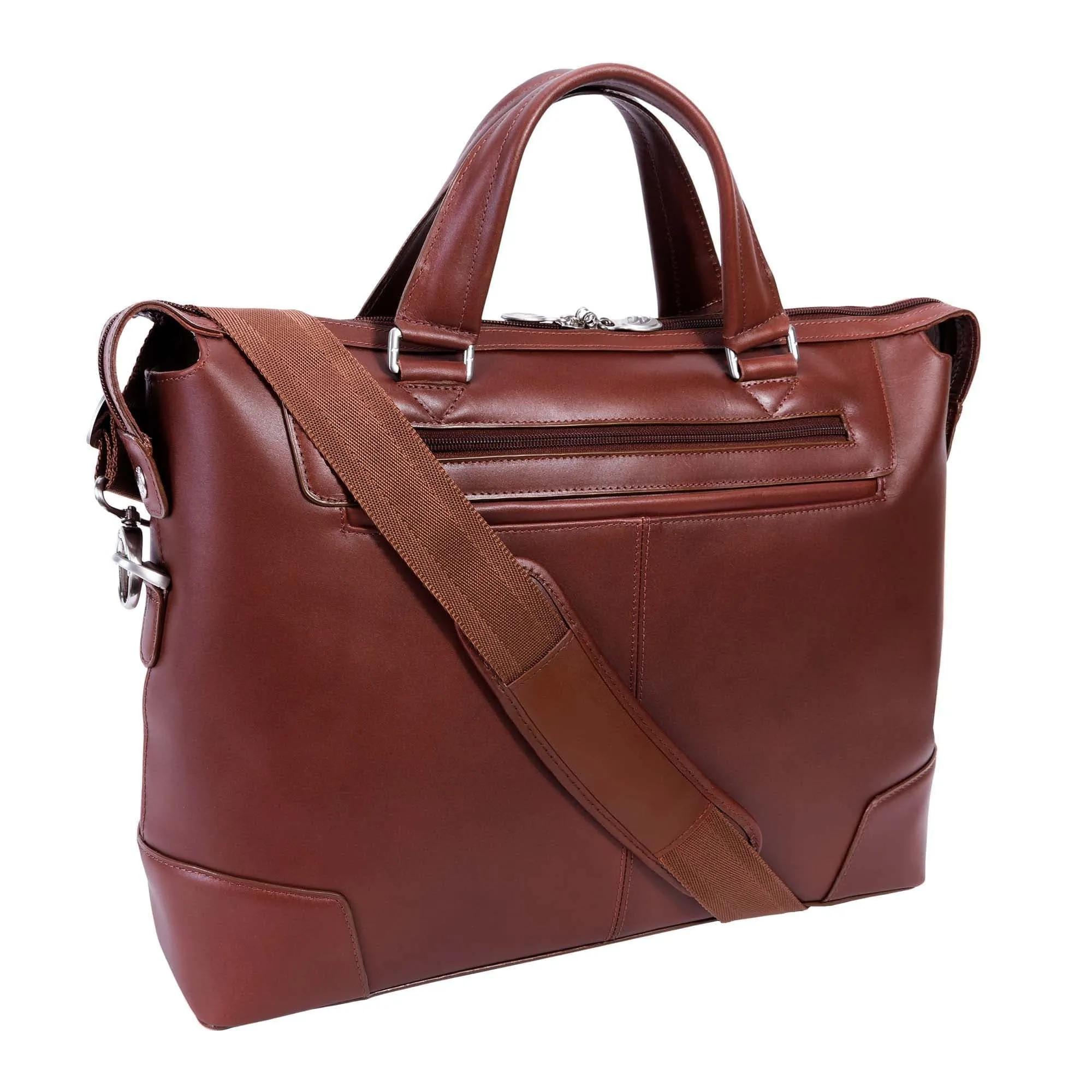 McKlein USA Arcadia 17" Leather Slim Laptop Briefcase