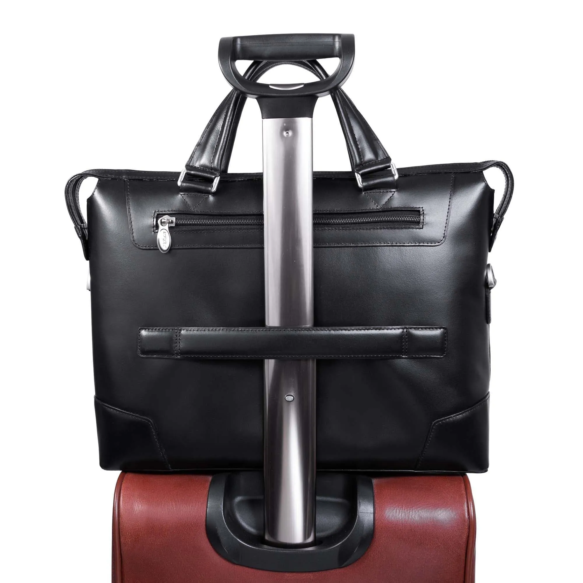 McKlein USA Arcadia 17" Leather Slim Laptop Briefcase