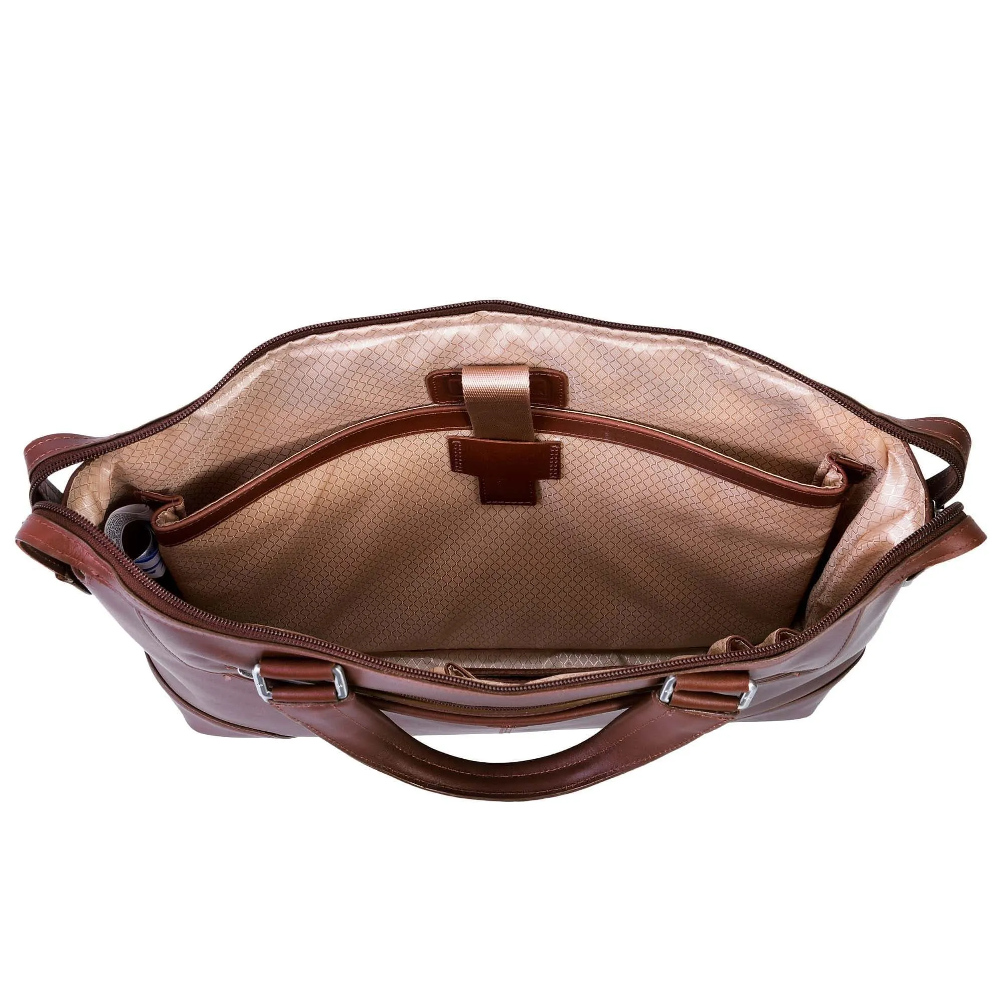 McKlein USA Arcadia 17" Leather Slim Laptop Briefcase