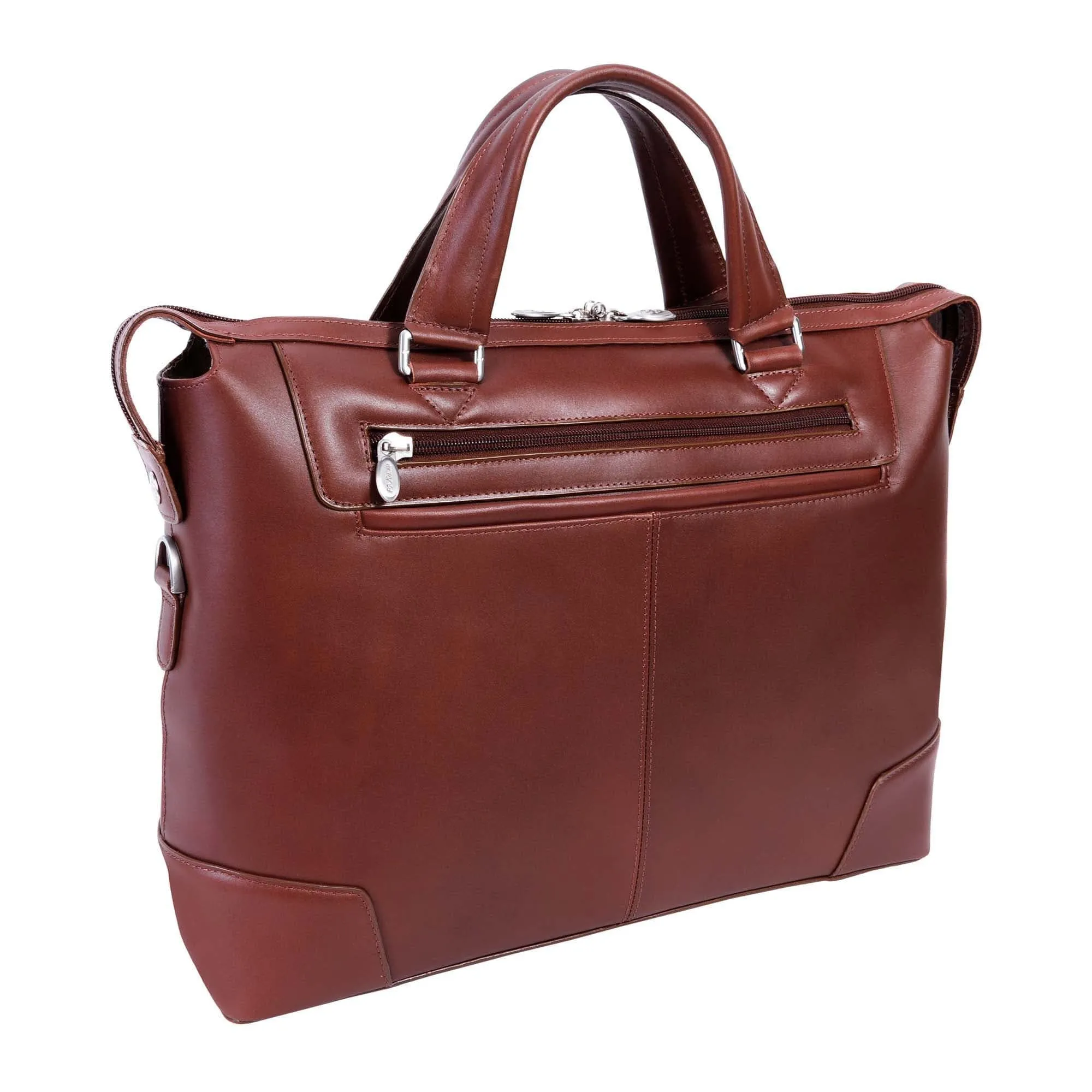McKlein USA Arcadia 17" Leather Slim Laptop Briefcase