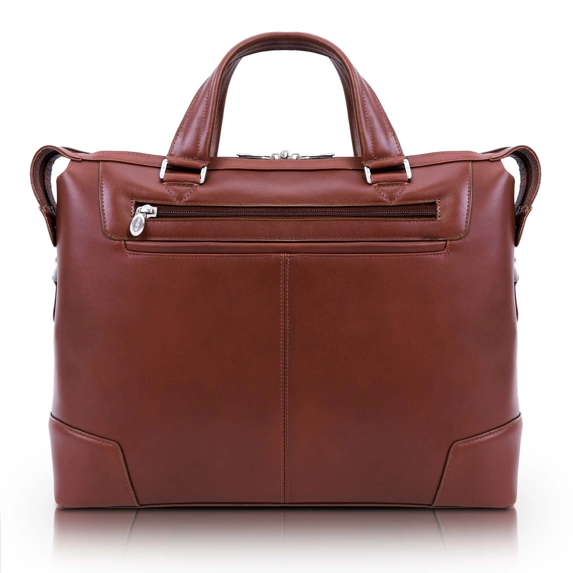 McKlein USA Arcadia 17" Leather Slim Laptop Briefcase