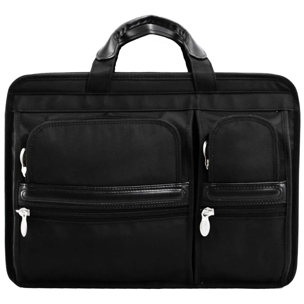 McKlein USA Hubbard 15" Nylon Double Compartment Laptop Briefcase