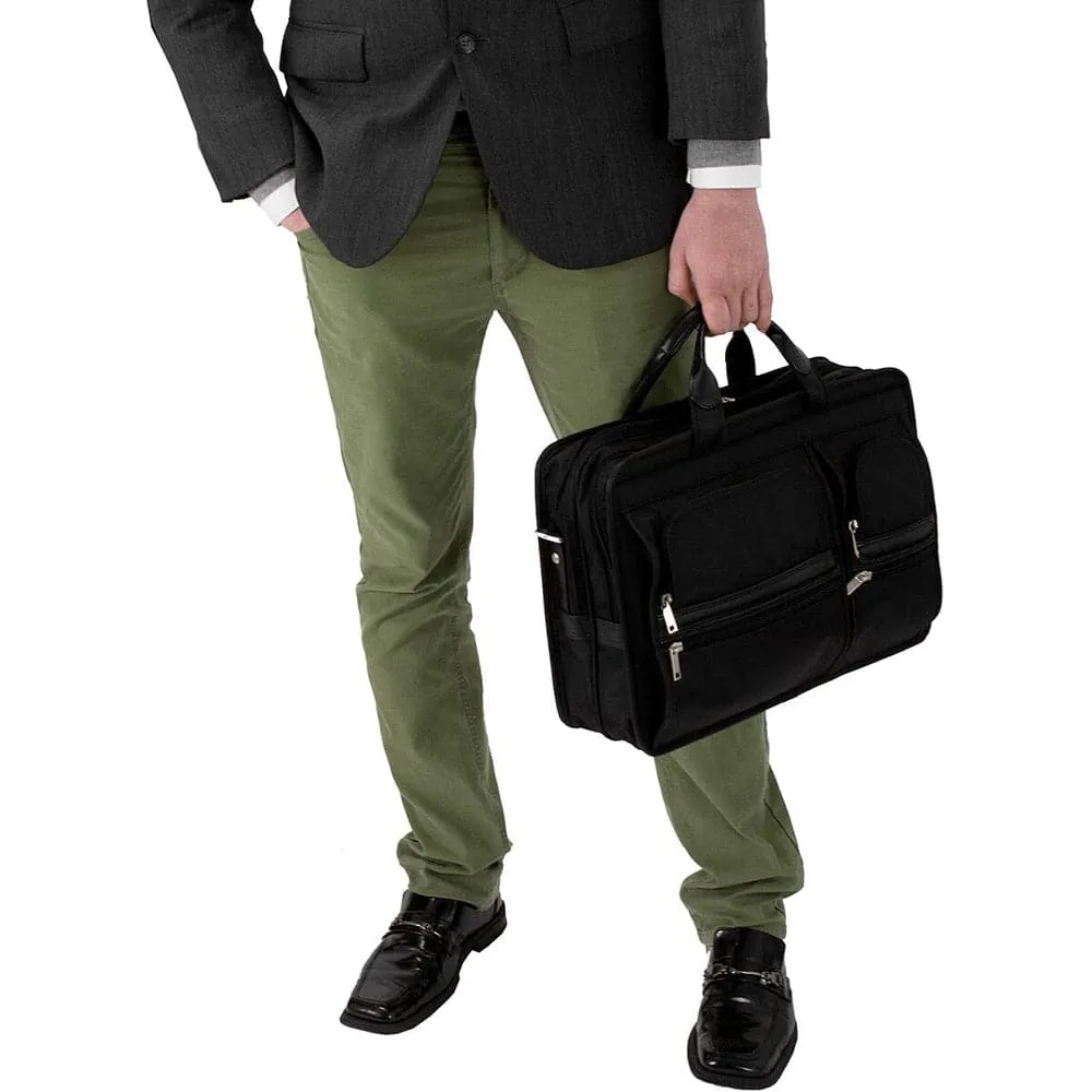 McKlein USA Hubbard 15" Nylon Double Compartment Laptop Briefcase