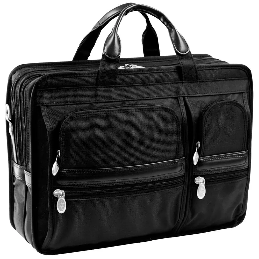 McKlein USA Hubbard 15" Nylon Double Compartment Laptop Briefcase