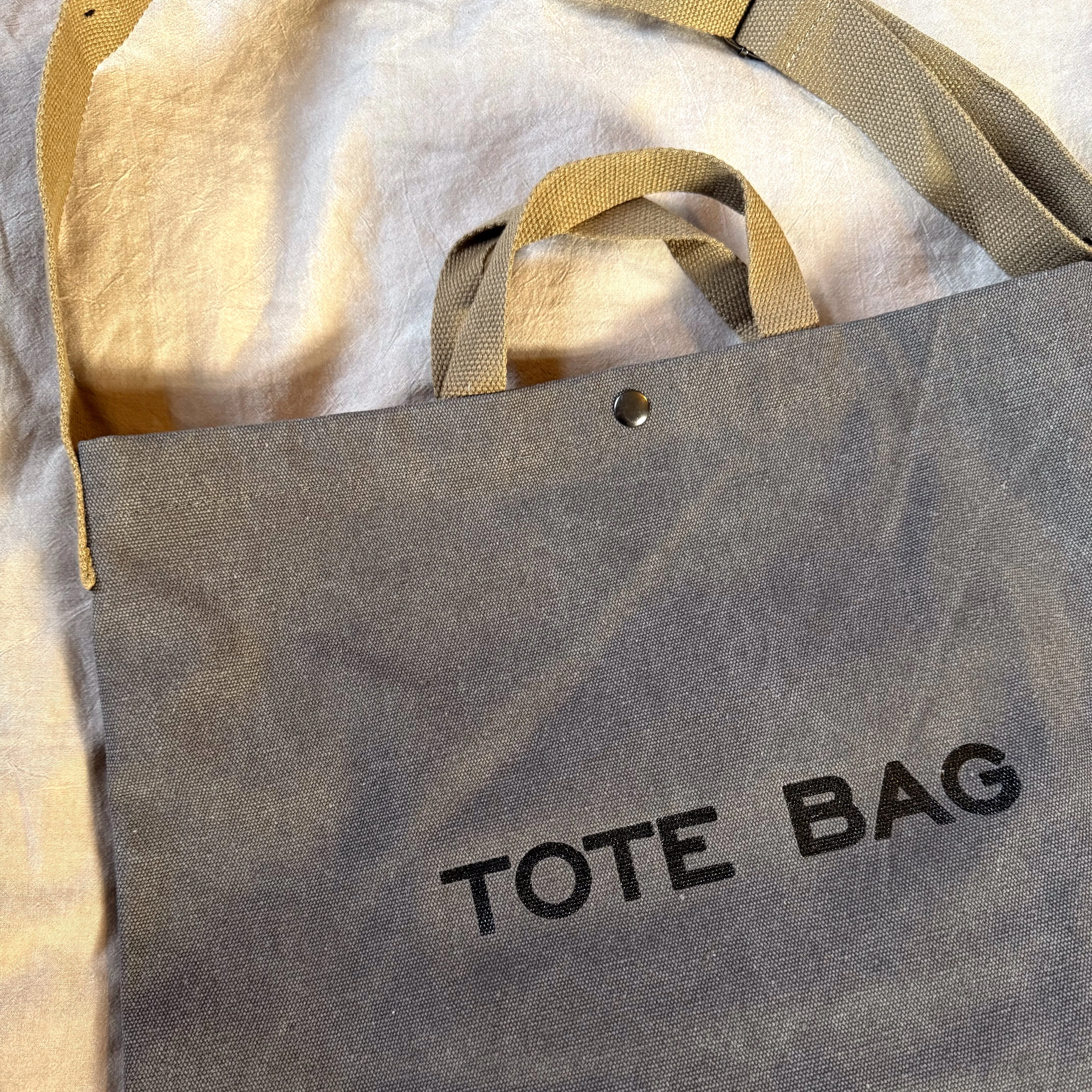 Minimalist Canvas Tote Bag - Charcoal