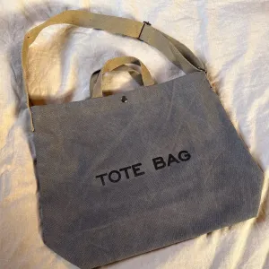 Minimalist Canvas Tote Bag - Charcoal