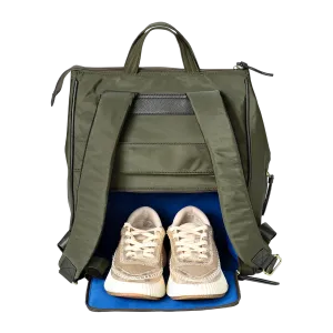 MinkeeBlue Puffer Amber Backpack with Lunch and Shoe Bag