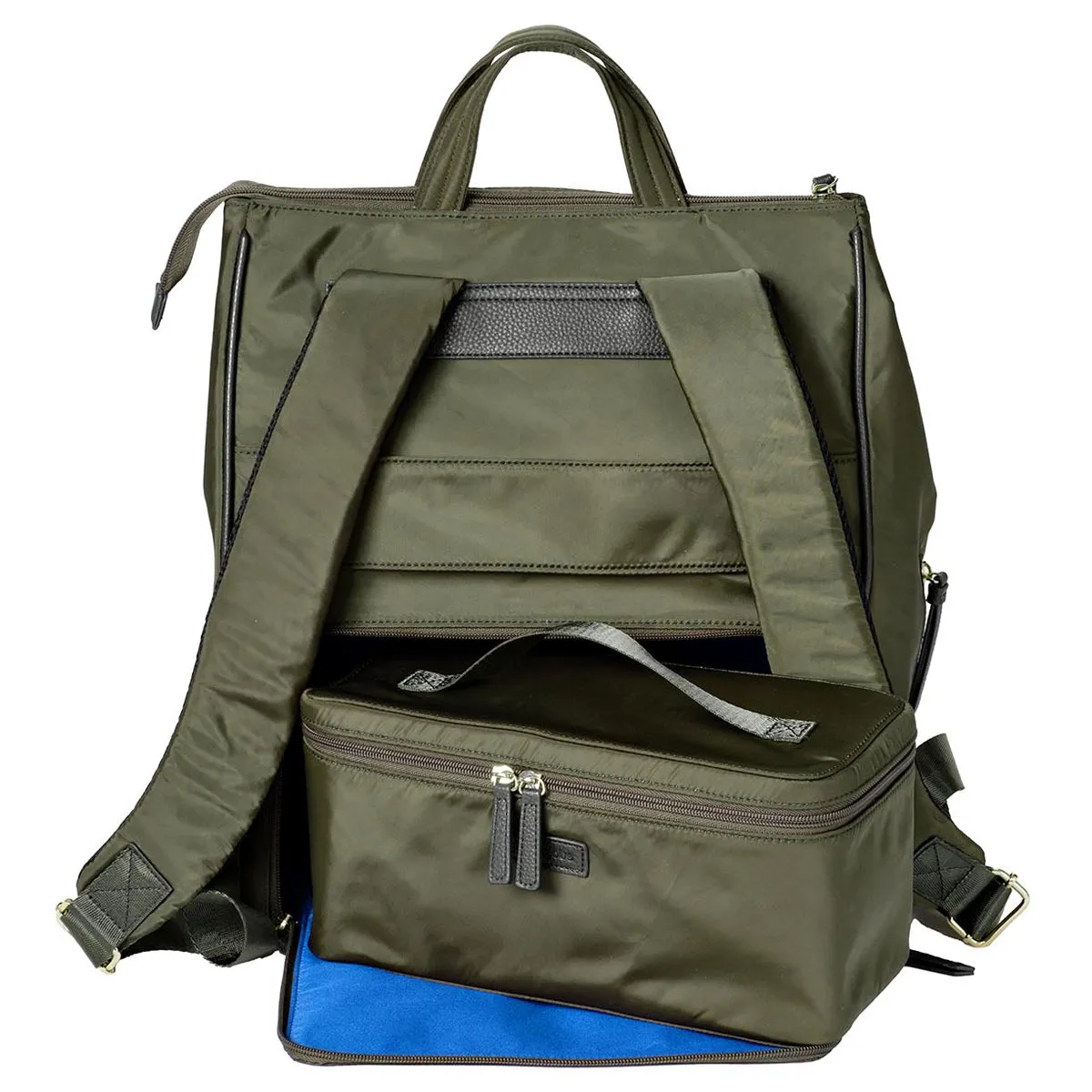 MinkeeBlue Puffer Amber Backpack with Lunch and Shoe Bag