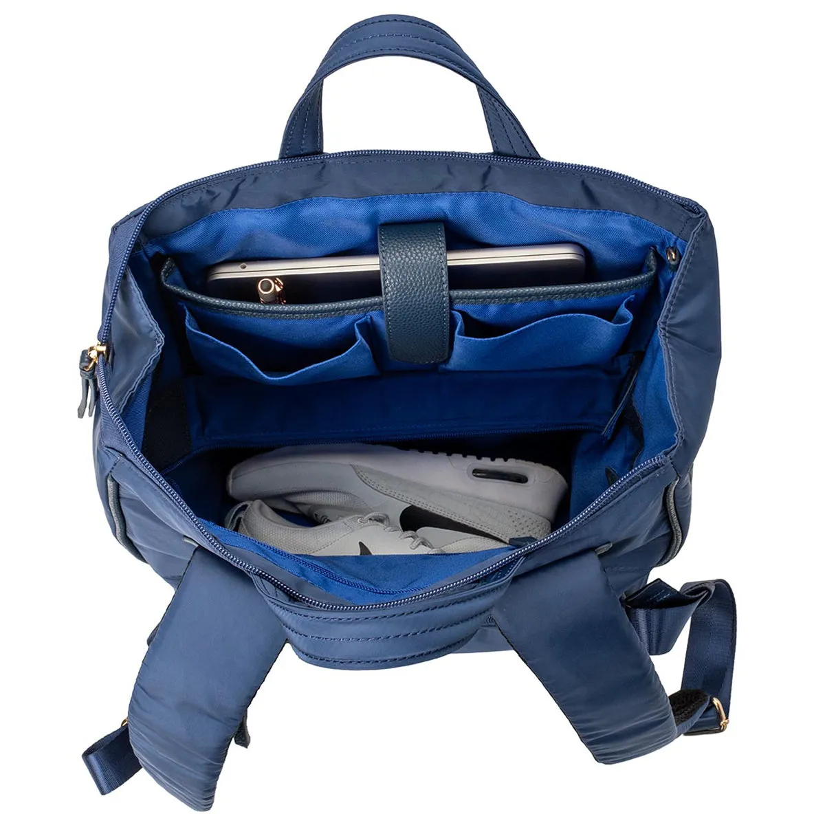 MinkeeBlue Puffer Amber Backpack with Lunch and Shoe Bag