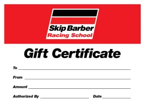 Monetary Gift Certificate