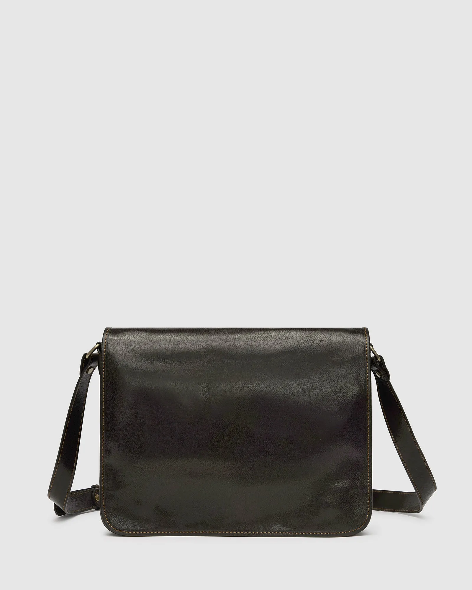Nero Chocolate - Leather Messenger Double Compartment