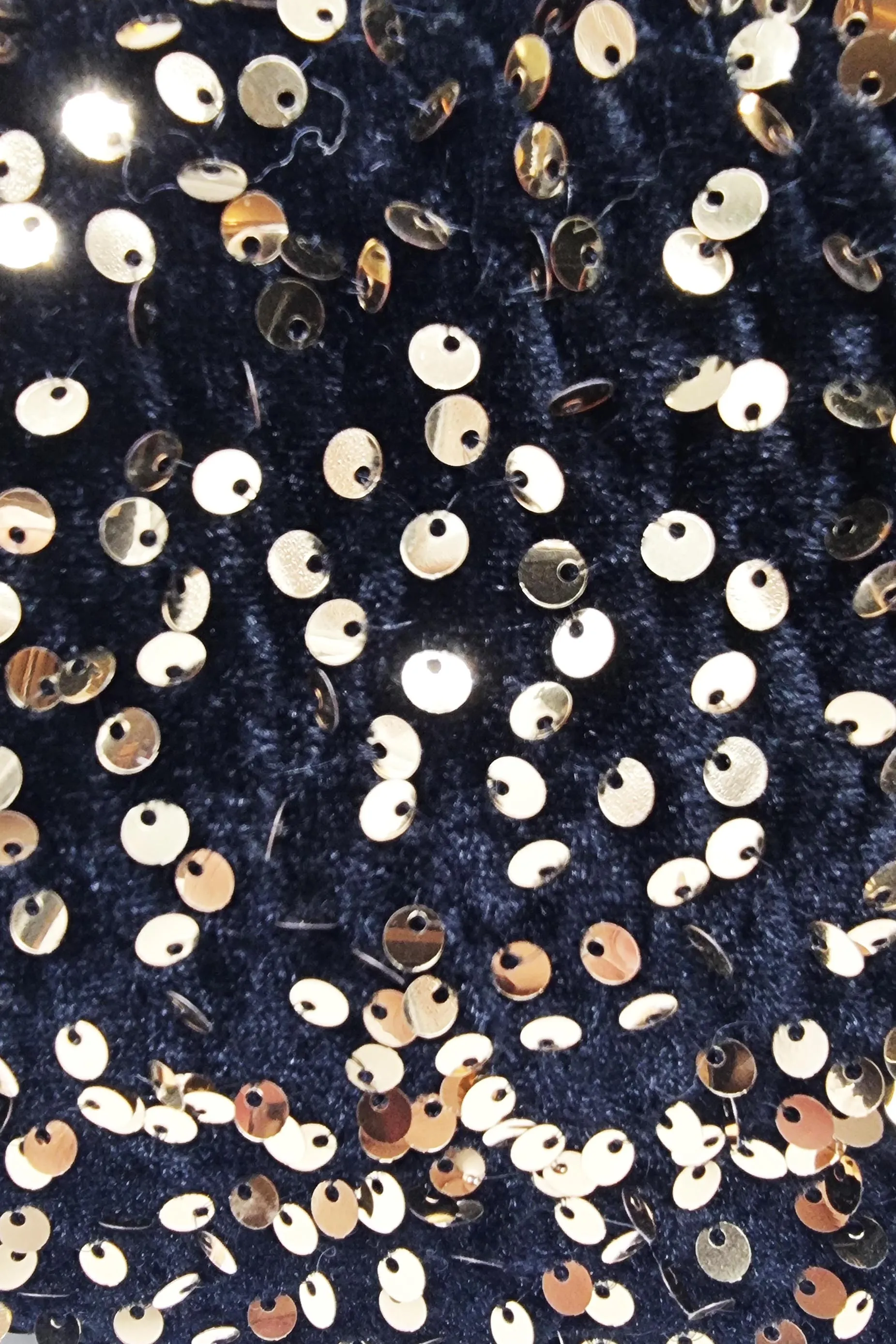 NESSA HALF MOON SEQUIN BAG GOLD