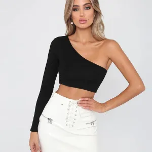 One Shoulder Crop Top