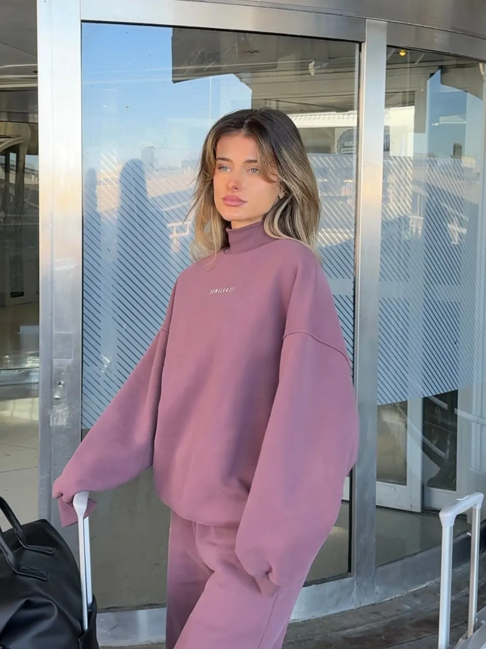 Oversized Turtleneck Sweatshirt