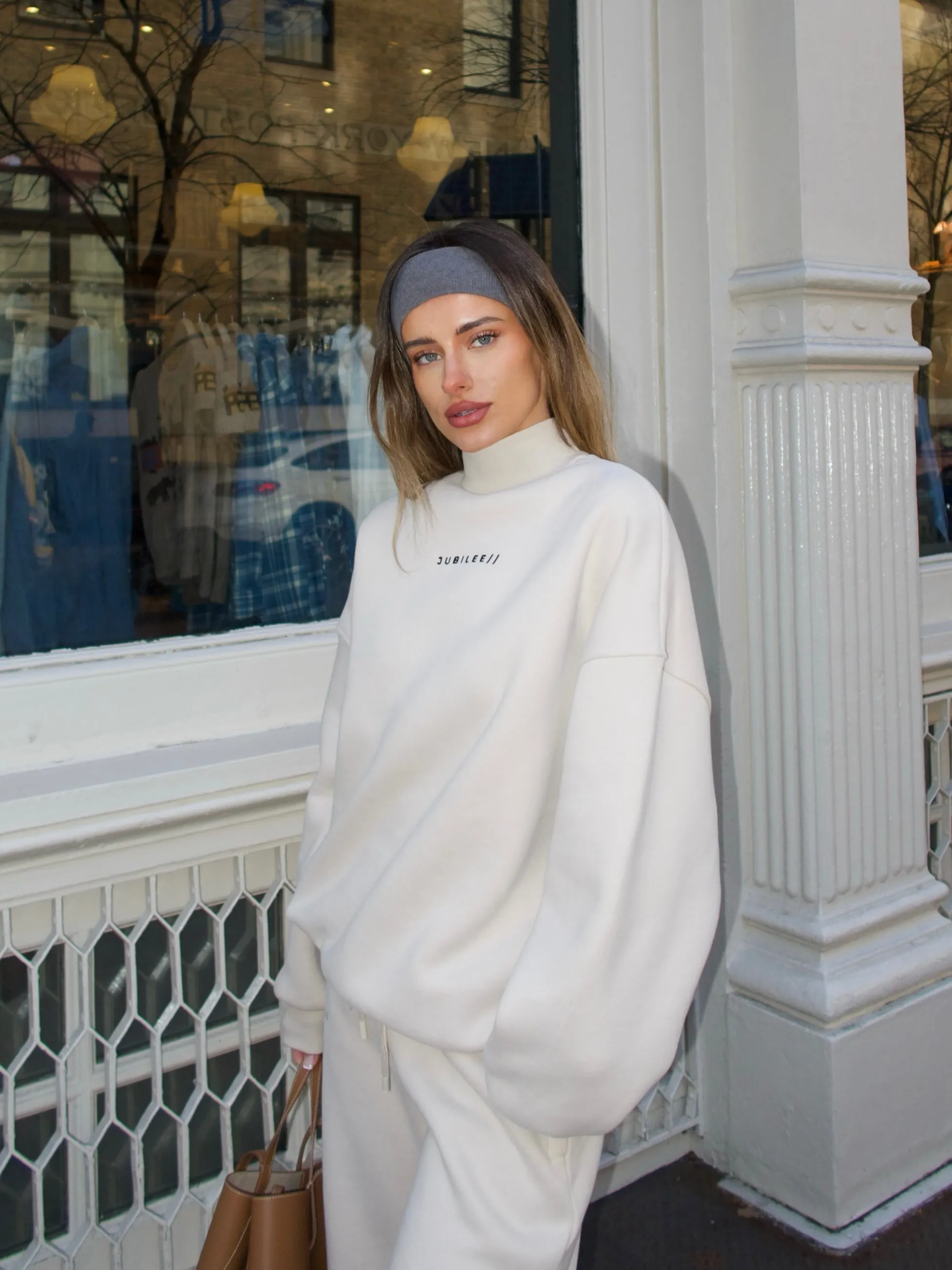 Oversized Turtleneck Sweatshirt