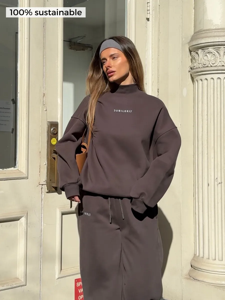 Oversized Turtleneck Sweatshirt