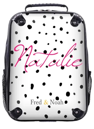 Personalised Mono Polka dot Suitcase