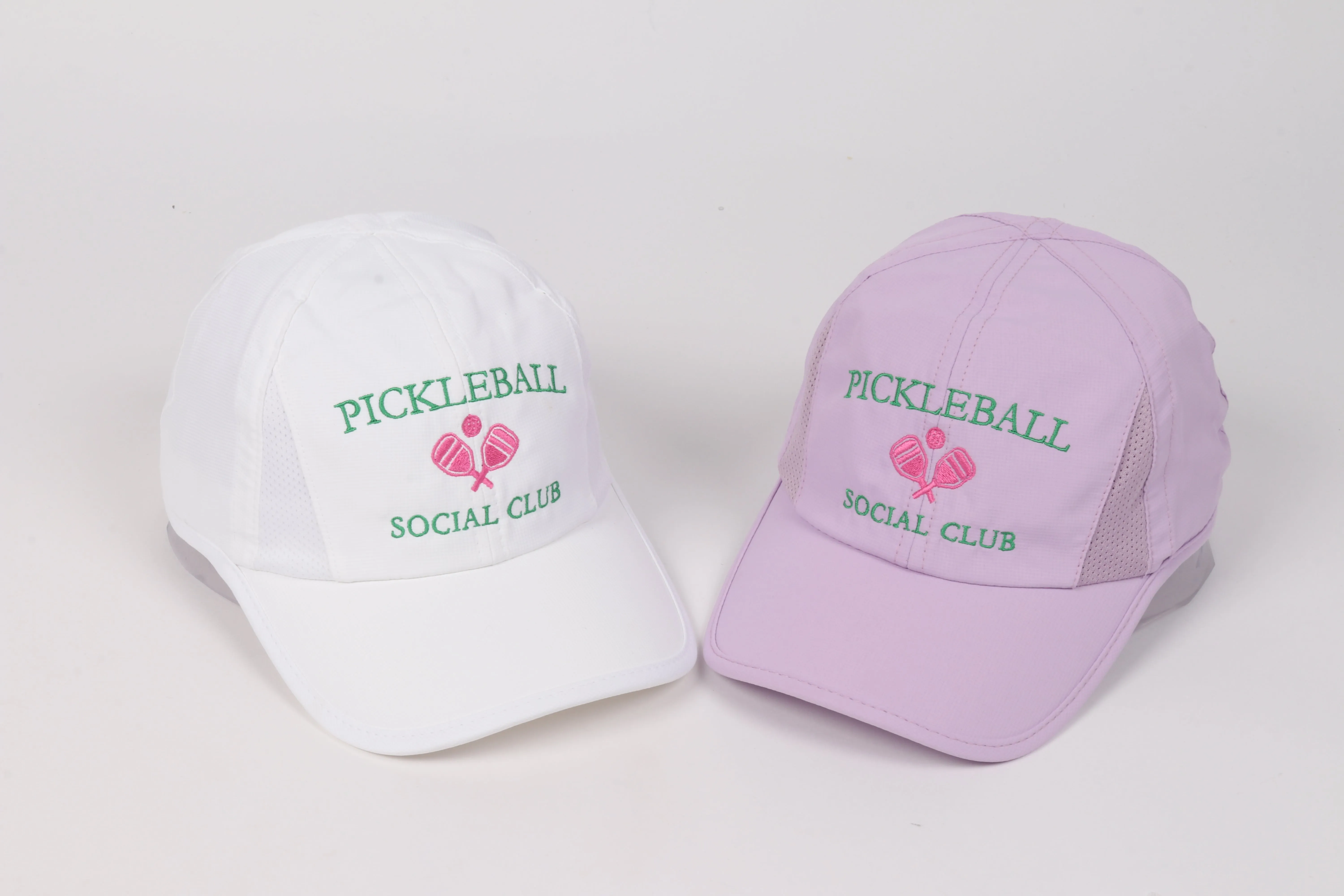 Pickleball Social Club with Pink Paddles Lightweight Ponyflo® Cap